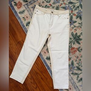 Tribal Audrey Mid-Rise Slim Crop Jeans